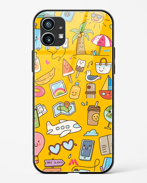 Vintage Travel Glass Case Phone Cover (Nothing)