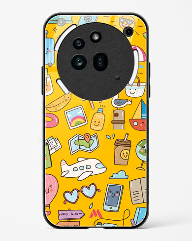 Vintage Travel Glass Case Phone Cover (Nothing)