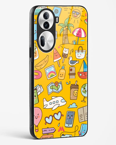 Vintage Travel Glass Case Phone Cover (Oppo)