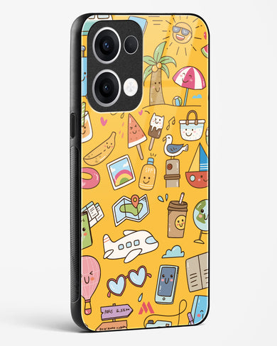 Vintage Travel Glass Case Phone Cover (Oppo)