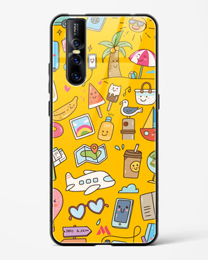 Vintage Travel Glass Case Phone Cover (Vivo)