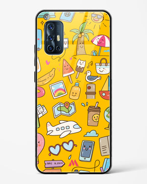 Vintage Travel Glass Case Phone Cover (Vivo)
