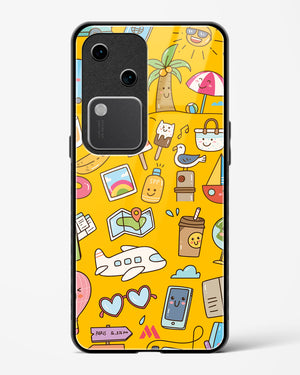 Vintage Travel Glass Case Phone Cover (Vivo)