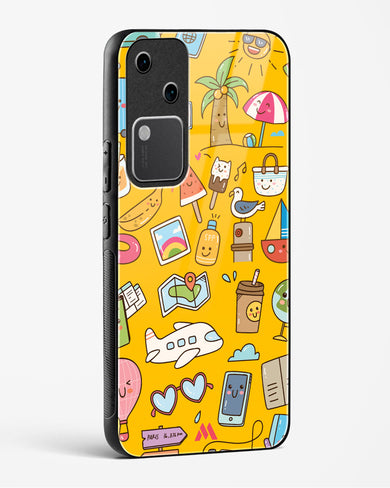 Vintage Travel Glass Case Phone Cover (Vivo)