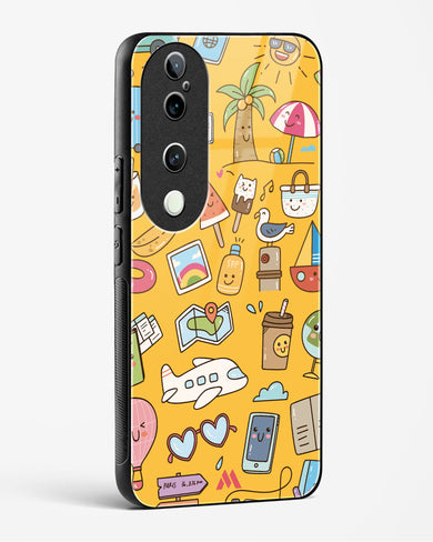 Vintage Travel Glass Case Phone Cover (Vivo)