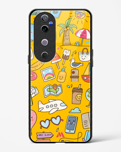 Vintage Travel Glass Case Phone Cover (Vivo)
