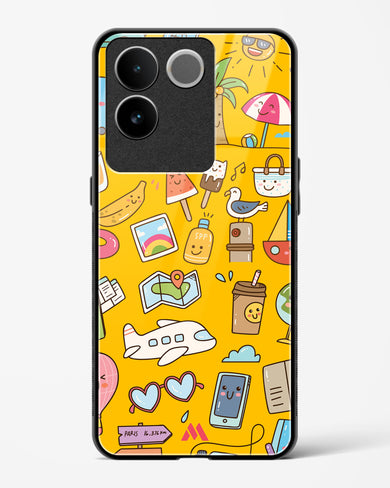 Vintage Travel Glass Case Phone Cover (Vivo)