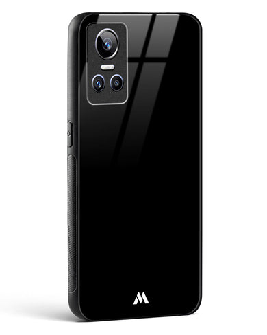 The All Black Glass Case Phone Cover (Realme)