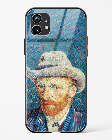 Self Portrait with Grey Felt Hat [Van Gogh] Glass Case Phone Cover-(Nothing)