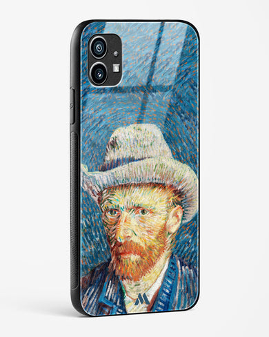 Self Portrait with Grey Felt Hat [Van Gogh] Glass Case Phone Cover-(Nothing)
