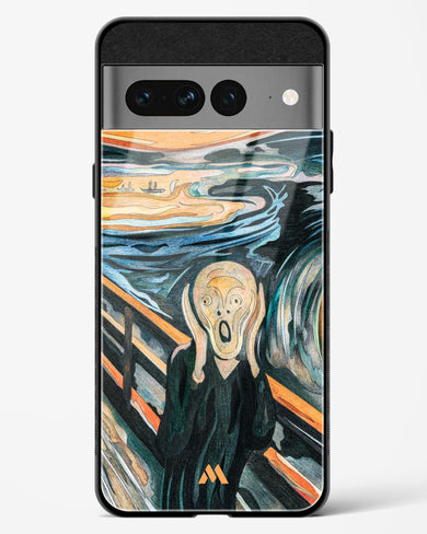 The Scream in Technicolor [Edvard Munch] Glass Case Phone Cover (Google)