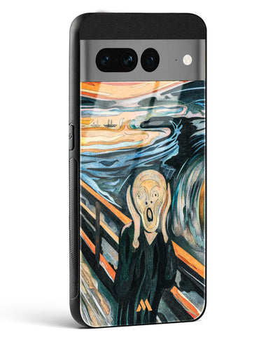 The Scream in Technicolor [Edvard Munch] Glass Case Phone Cover (Google)