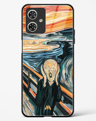 The Scream in Technicolor [Edvard Munch] Glass Case Phone Cover (Motorola)