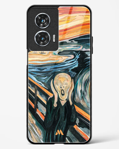 The Scream in Technicolor [Edvard Munch] Glass Case Phone Cover (Motorola)