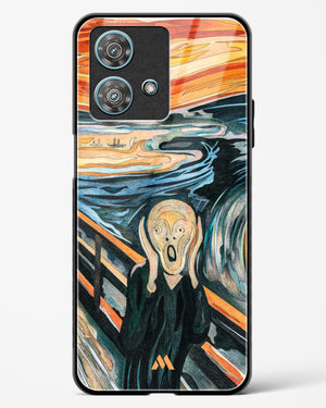 The Scream in Technicolor [Edvard Munch] Glass Case Phone Cover (Motorola)