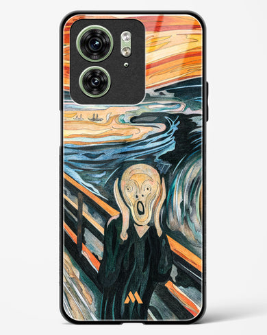 The Scream in Technicolor [Edvard Munch] Glass Case Phone Cover (Motorola)