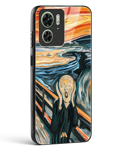 The Scream in Technicolor [Edvard Munch] Glass Case Phone Cover (Motorola)