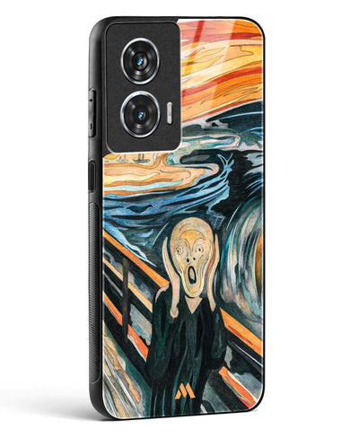 The Scream in Technicolor [Edvard Munch] Glass Case Phone Cover (Motorola)