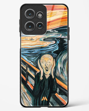 The Scream in Technicolor [Edvard Munch] Glass Case Phone Cover (Motorola)
