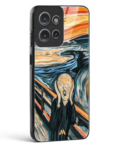 The Scream in Technicolor [Edvard Munch] Glass Case Phone Cover (Motorola)