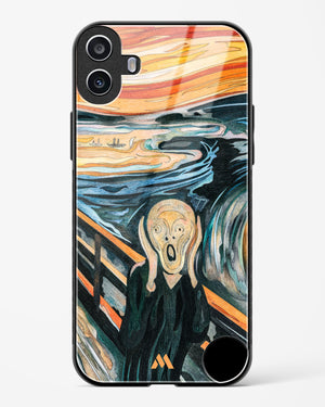 The Scream in Technicolor [Edvard Munch] Glass Case Phone Cover (Nothing)