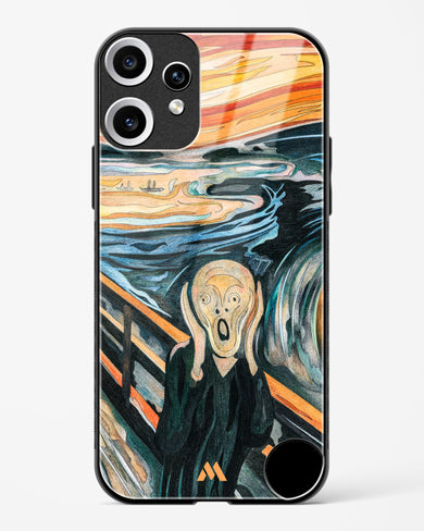 The Scream in Technicolor [Edvard Munch] Glass Case Phone Cover (Nothing)