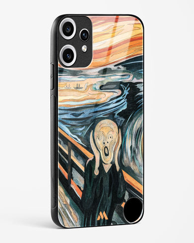 The Scream in Technicolor [Edvard Munch] Glass Case Phone Cover (Nothing)