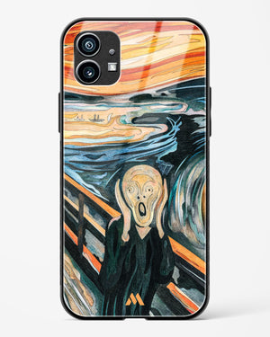 The Scream in Technicolor [Edvard Munch] Glass Case Phone Cover (Nothing)