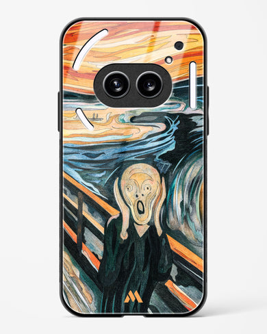 The Scream in Technicolor [Edvard Munch] Glass Case Phone Cover (Nothing)