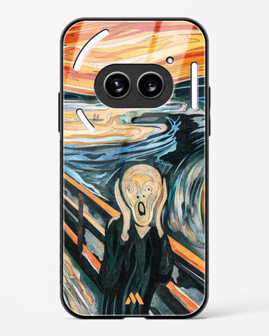 The Scream in Technicolor [Edvard Munch] Glass Case Phone Cover (Nothing)