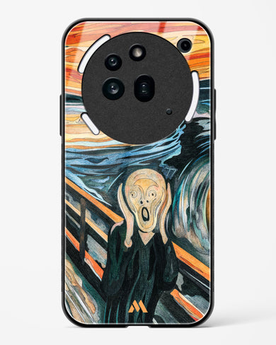 The Scream in Technicolor [Edvard Munch] Glass Case Phone Cover (Nothing)