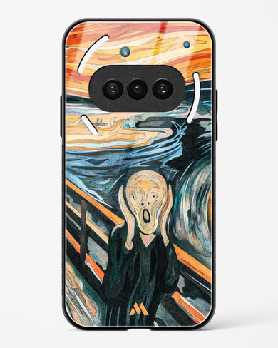 The Scream in Technicolor [Edvard Munch] Glass Case Phone Cover (Nothing)