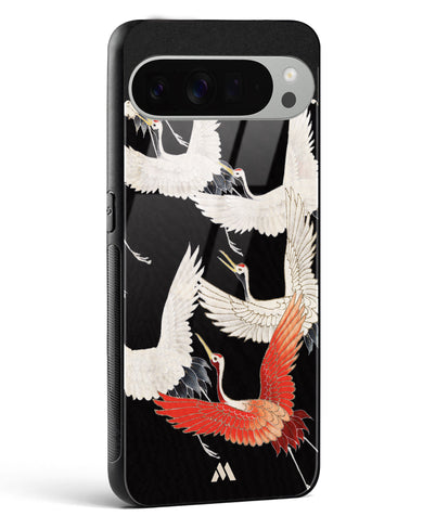 Furisode With A Myriad Of Flying Cranes Glass Case Phone Cover (Google)