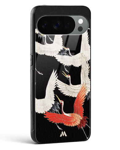 Furisode With A Myriad Of Flying Cranes Glass Case Phone Cover (Google)