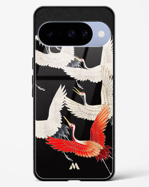 Furisode With A Myriad Of Flying Cranes Glass Case Phone Cover (Google)