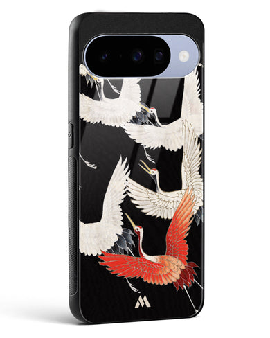 Furisode With A Myriad Of Flying Cranes Glass Case Phone Cover (Google)