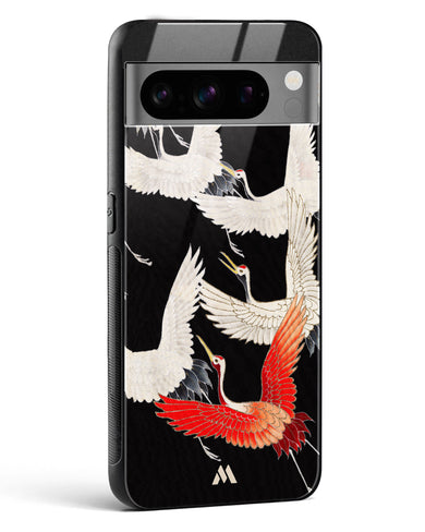 Furisode With A Myriad Of Flying Cranes Glass Case Phone Cover (Google)