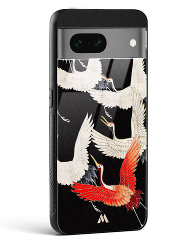 Furisode With A Myriad Of Flying Cranes Glass Case Phone Cover (Google)