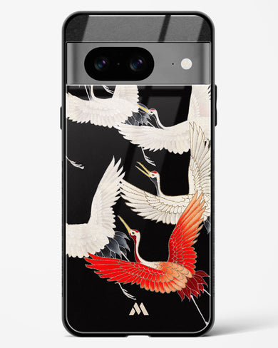 Furisode With A Myriad Of Flying Cranes Glass Case Phone Cover (Google)