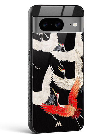 Furisode With A Myriad Of Flying Cranes Glass Case Phone Cover (Google)