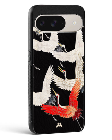 Furisode With A Myriad Of Flying Cranes Glass Case Phone Cover (Google)