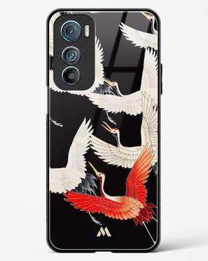 Furisode With A Myriad Of Flying Cranes Glass Case Phone Cover-(Motorola)