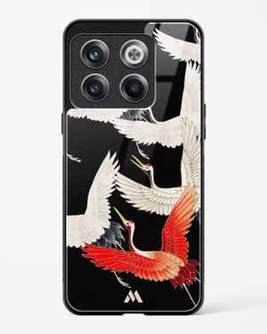 Furisode With A Myriad Of Flying Cranes Glass Case Phone Cover (OnePlus)