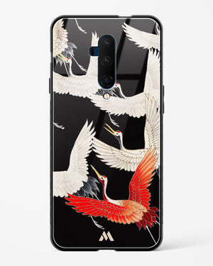 Furisode With A Myriad Of Flying Cranes Glass Case Phone Cover (OnePlus)