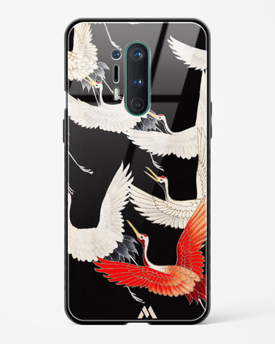 Furisode With A Myriad Of Flying Cranes Glass Case Phone Cover (OnePlus)