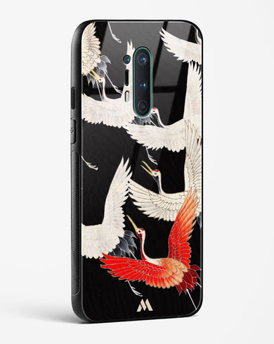 Furisode With A Myriad Of Flying Cranes Glass Case Phone Cover (OnePlus)