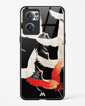 Furisode With A Myriad Of Flying Cranes Glass Case Phone Cover (OnePlus)