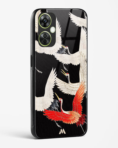 Furisode With A Myriad Of Flying Cranes Glass Case Phone Cover (OnePlus)