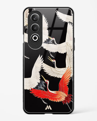 Furisode With A Myriad Of Flying Cranes Glass Case Phone Cover (OnePlus)