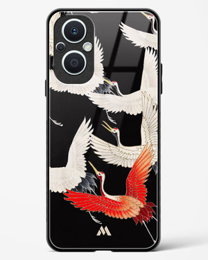 Furisode With A Myriad Of Flying Cranes Glass Case Phone Cover (OnePlus)